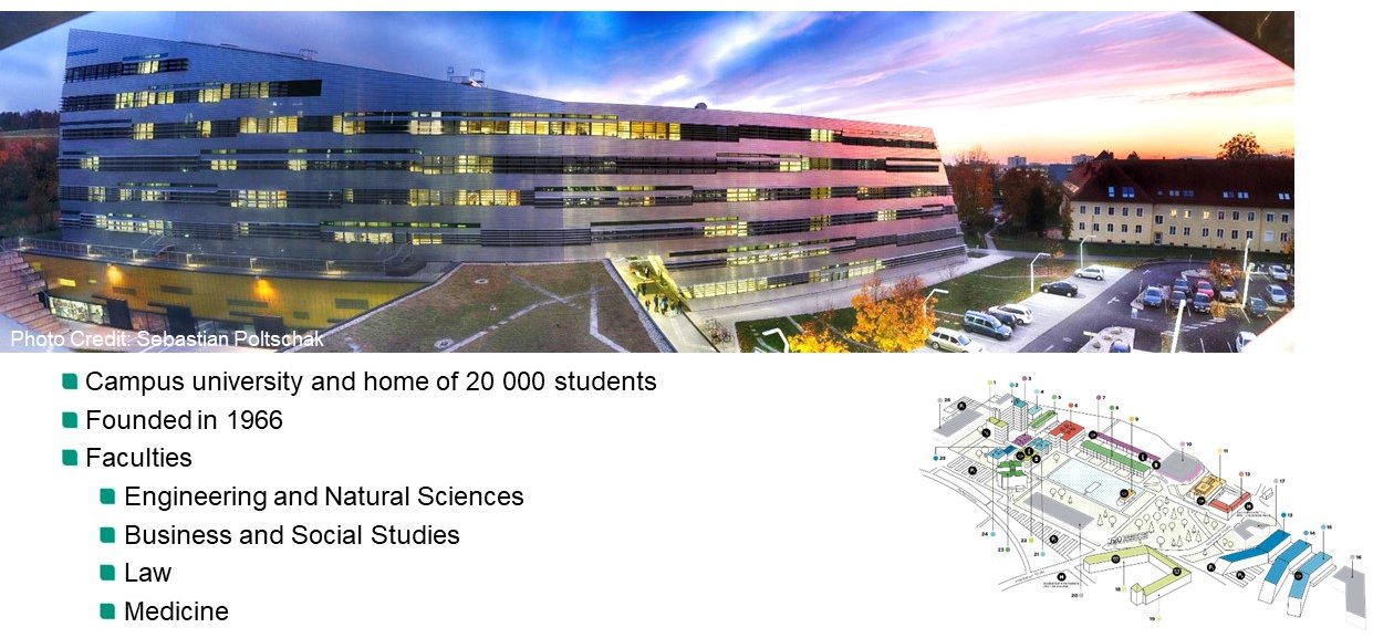 Image of Sciencepark 1 with facts of the University